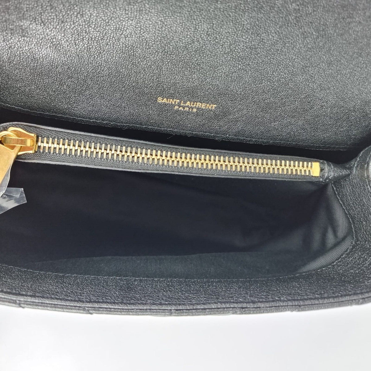 SAINT LAURENT Medium College Quilted Black Leather Bag New