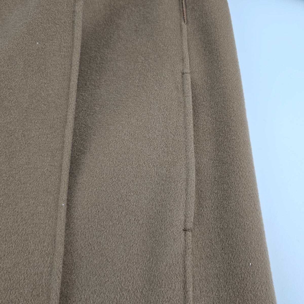 MAX MARA Esturia Belted Brown Wool Long Coat New & Authentic