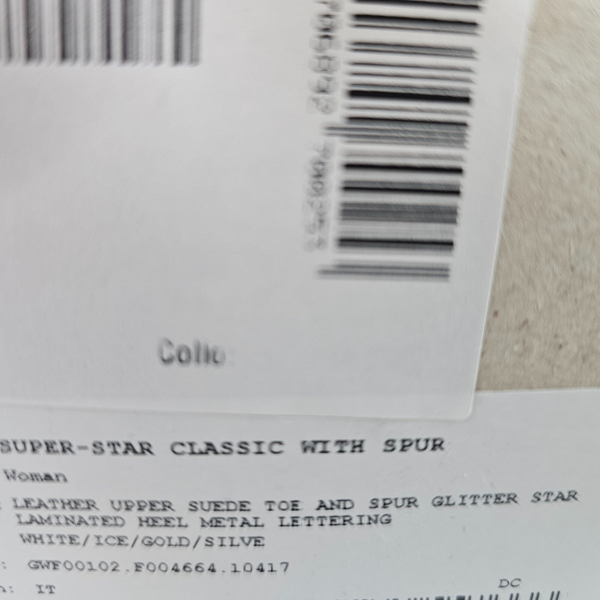 GOLDEN GOOSE Super Star Women's White/Silver Glittered Low Top Sneakers New