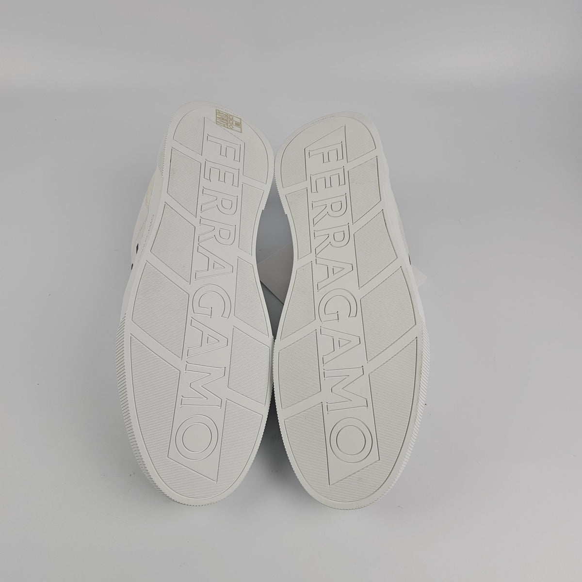 FERRAGAMO Alaska White/Black Sneakers New & Authentic