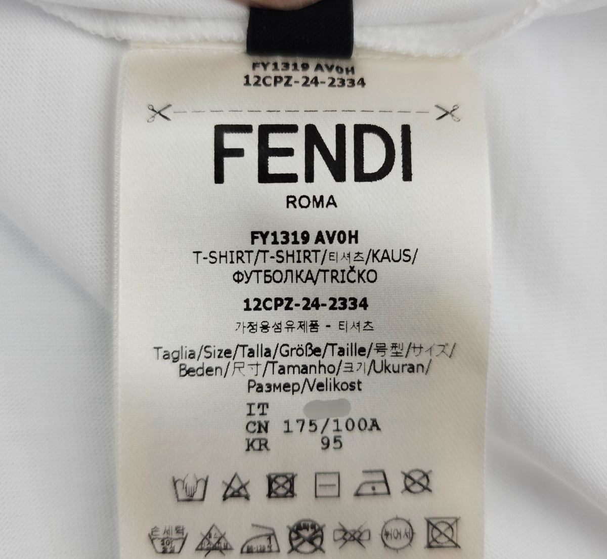 FENDI $790 White Cotton T-shirt New & Authentic