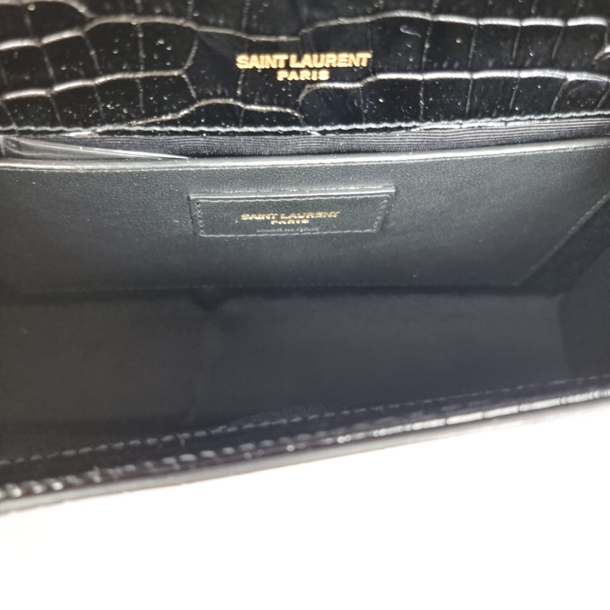Saint Laurent Kate Medium Tassel $3100 Black Embossed Leather Shoulder Bag New