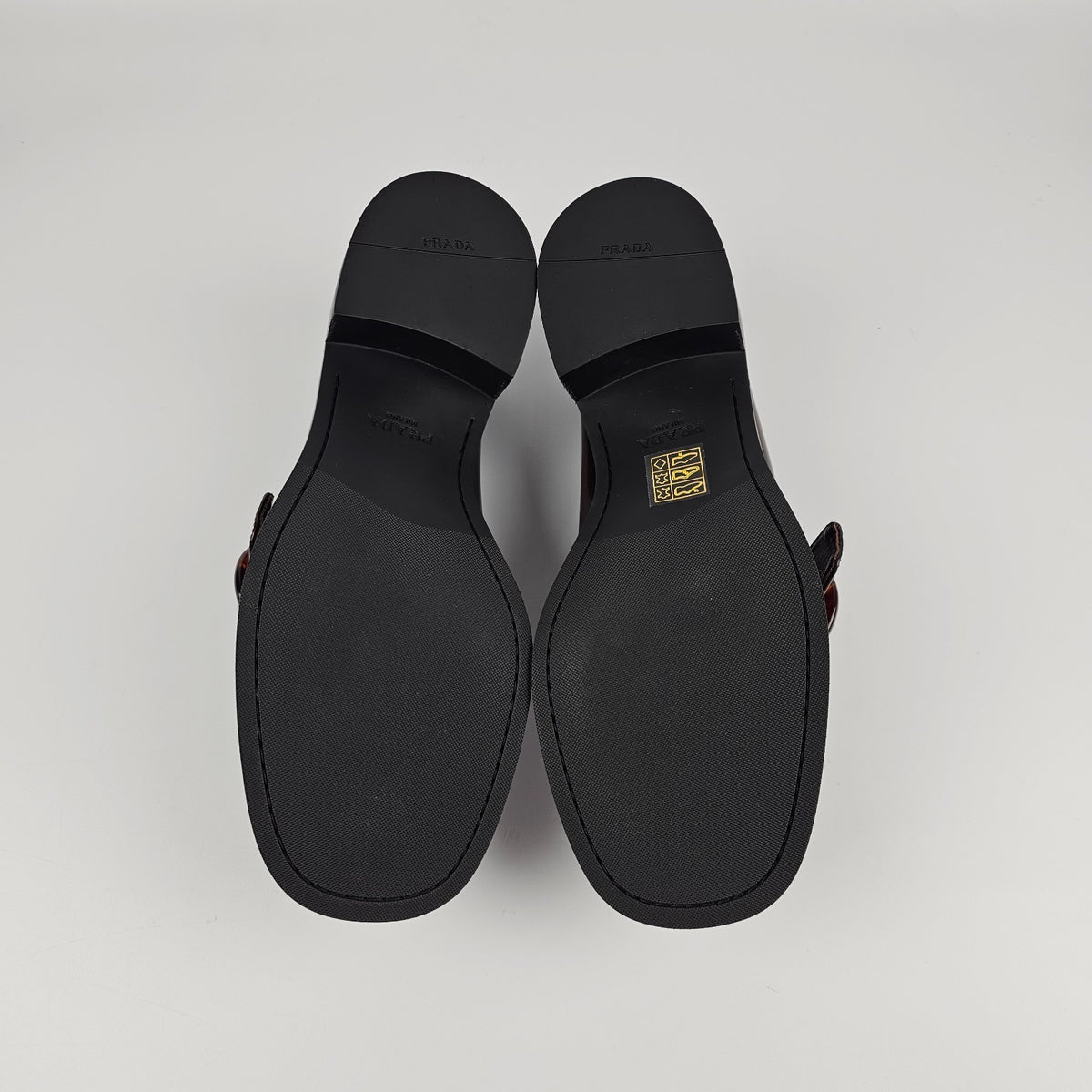 PRADA Brown Leather Loafers New And Authentic