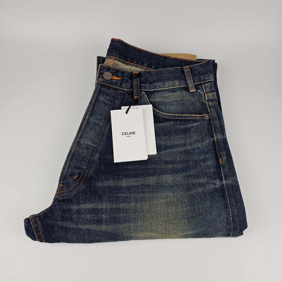CELINE $1350 Vintage Sapphire Wesley Jeans New & Authentic