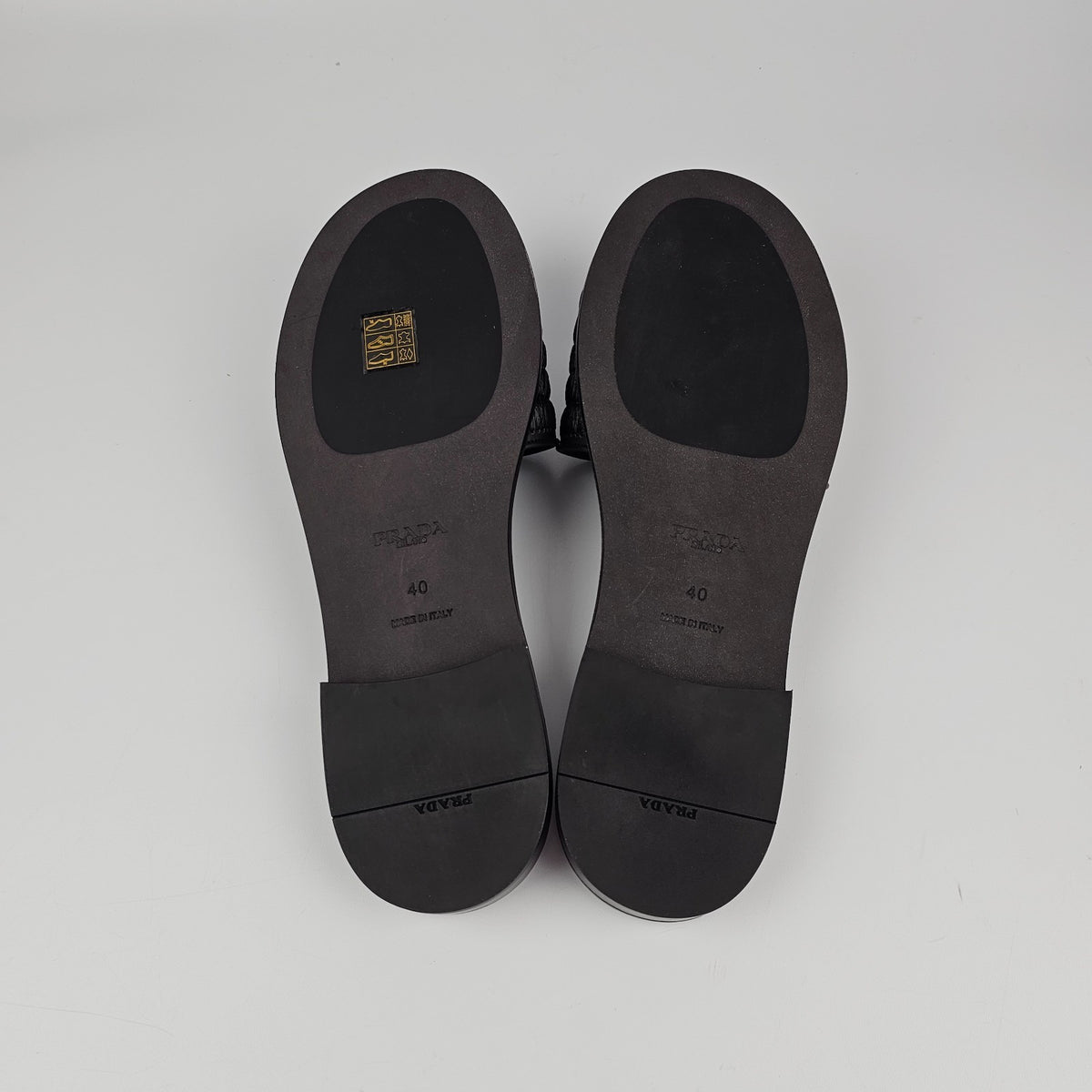 PRADA $1150 Black Crochet Slides New & Authentic