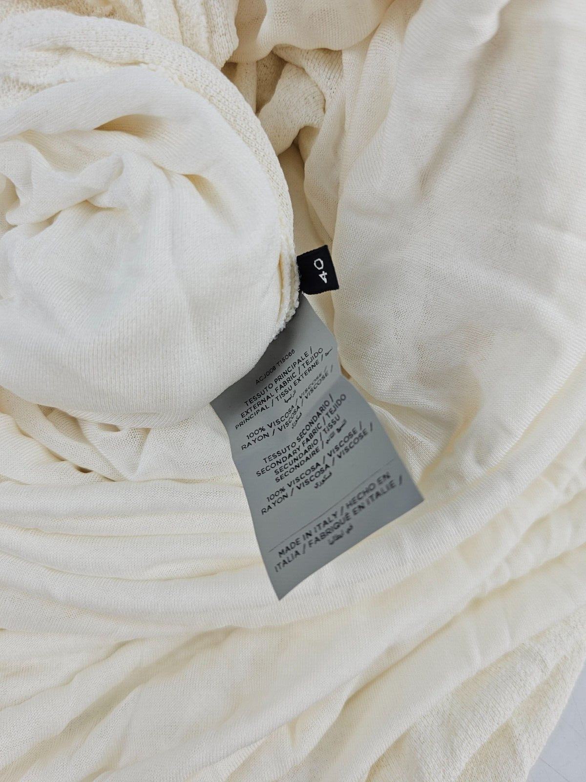 TOM FORD White Long Jersey Sablé Dress Size S
