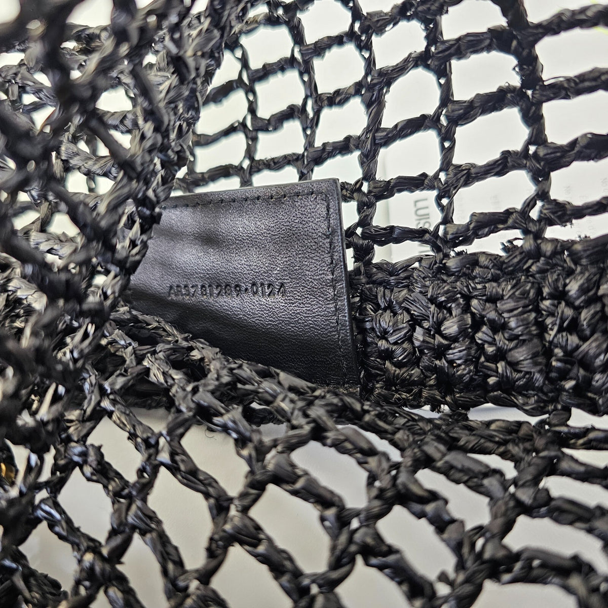 Saint Laurent Oxalis Black Raffia Shoulder Bag New