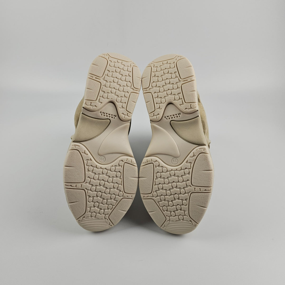 ISABEL MARANT Balskee Beige Suede 20mm Heel Sneakers New & Authentic