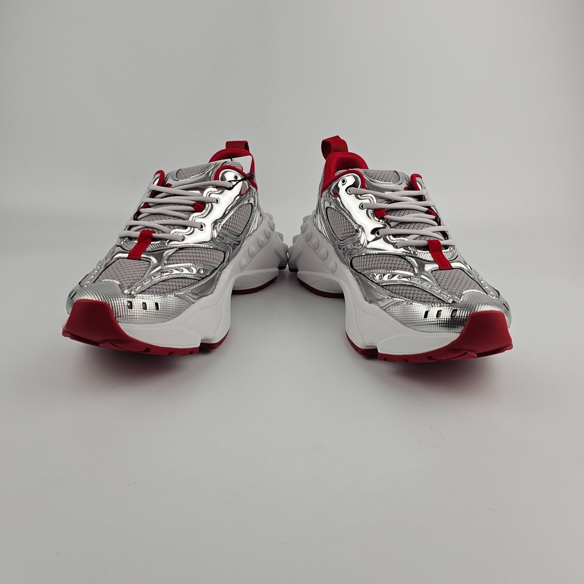 CHRISTIAN LOUBOUTIN SO Flo Silver Sneakers New & Authentic