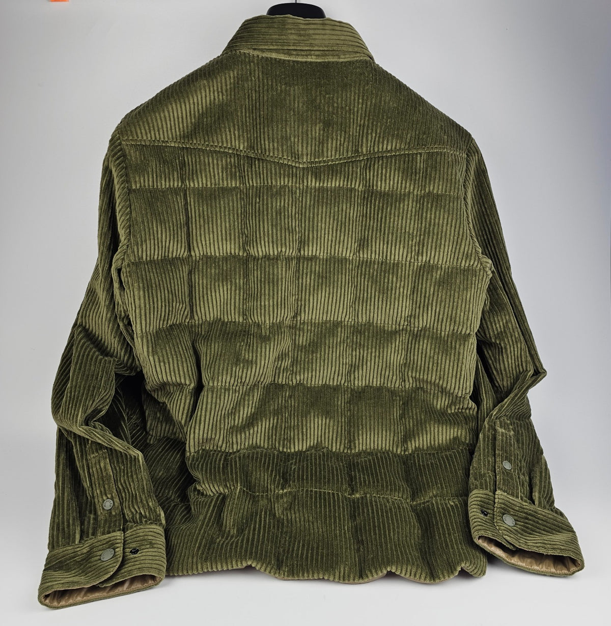 MONCLER GRENOBLE Gelt $1995 Green Corduroy Shirt Down Jacket New