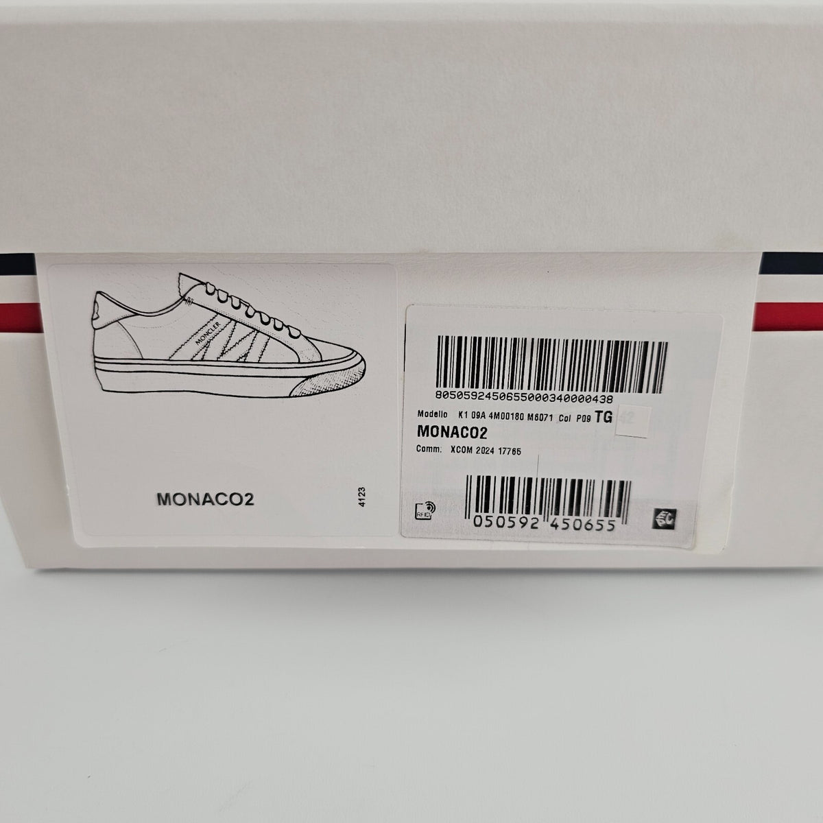 MONCLER Monaco2 Men's Beige Sneakers New