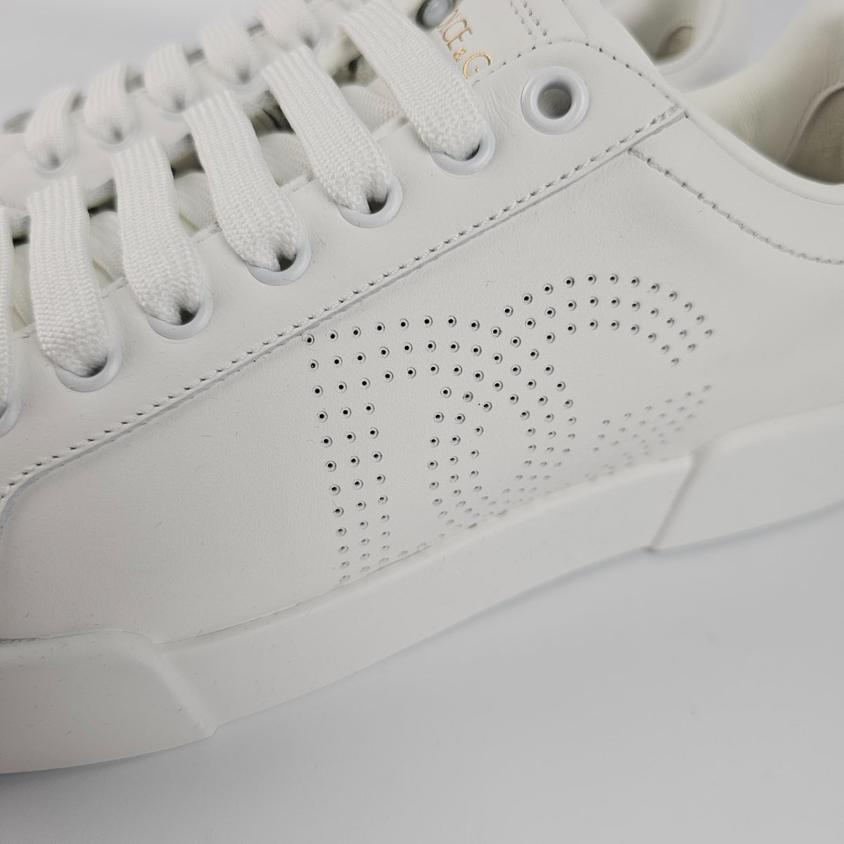 Dolce&Gabbana Portofino $745 Women's White Leather Sneakers New And Authentic