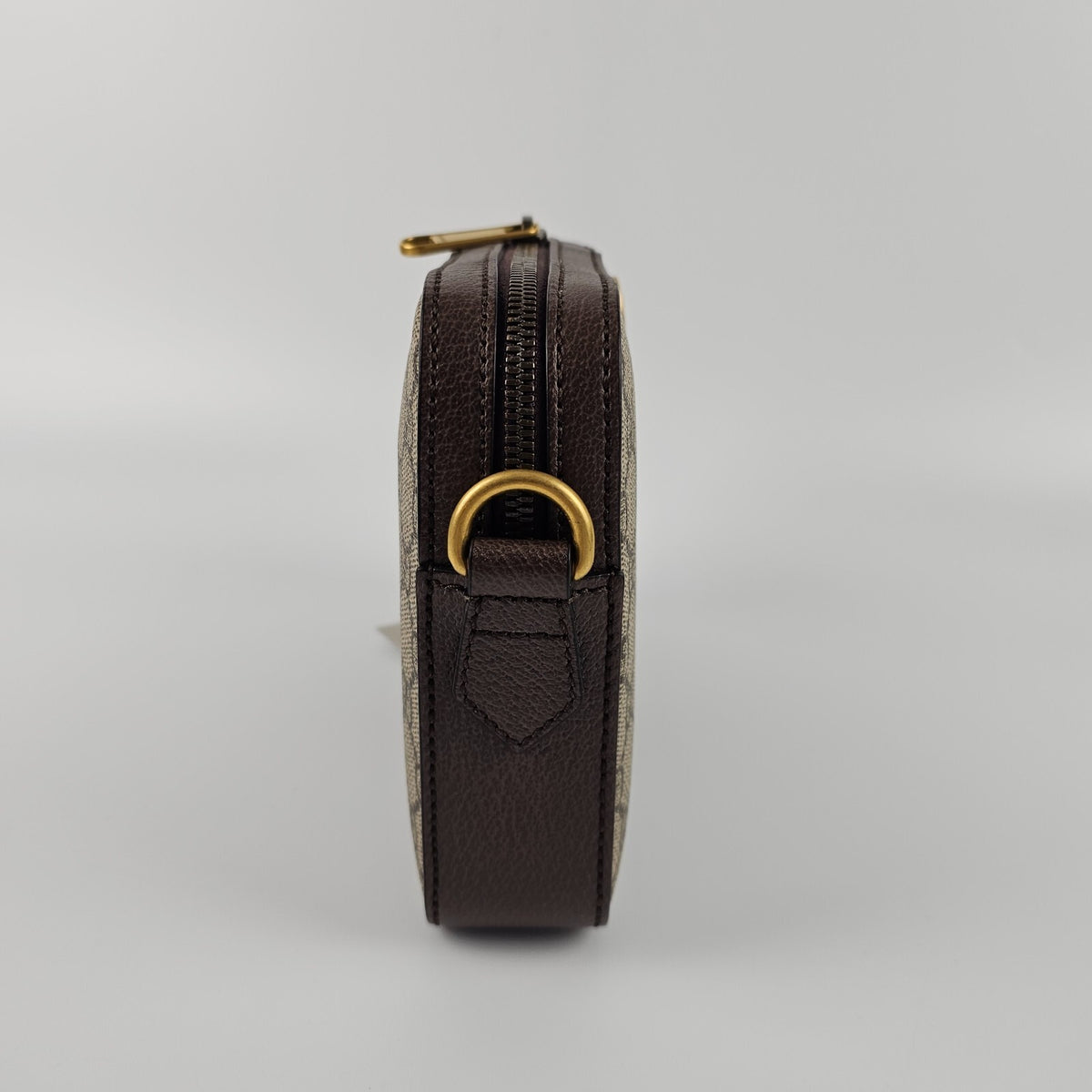 GUCCI Ophidia Small $1790 Beige And Ebony GG Canvas Crossbody Bag New/Authentic