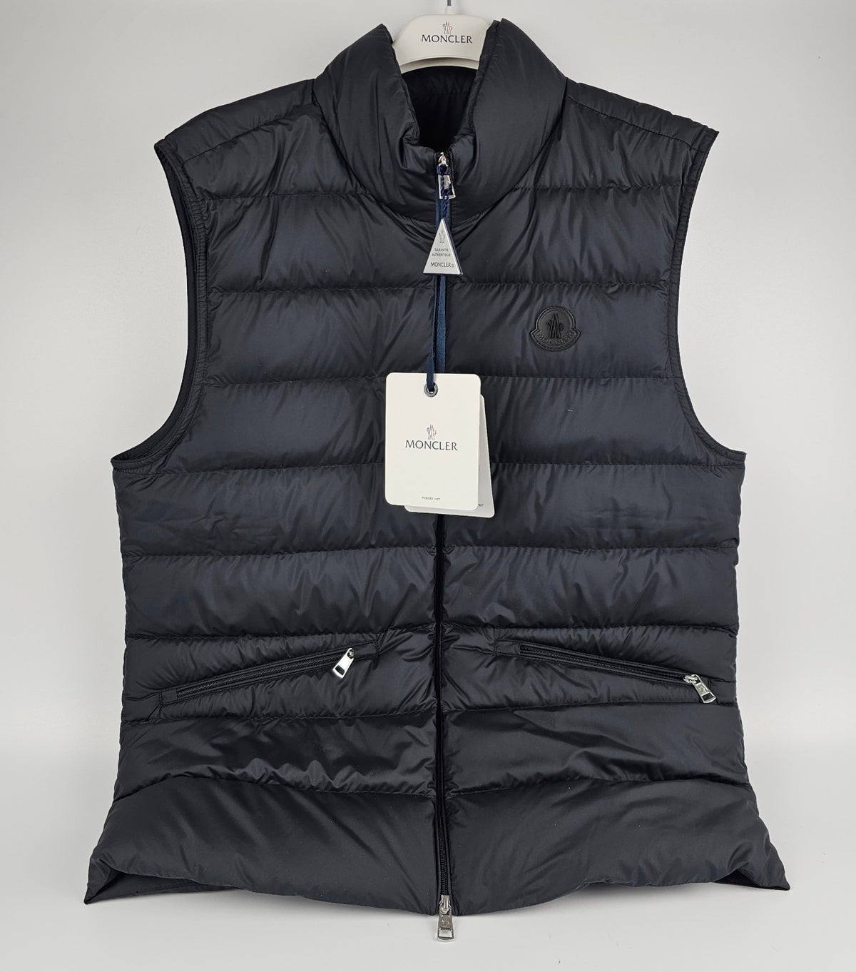 MONCLER Lechtal $1115 Men's Black Down Vest New
