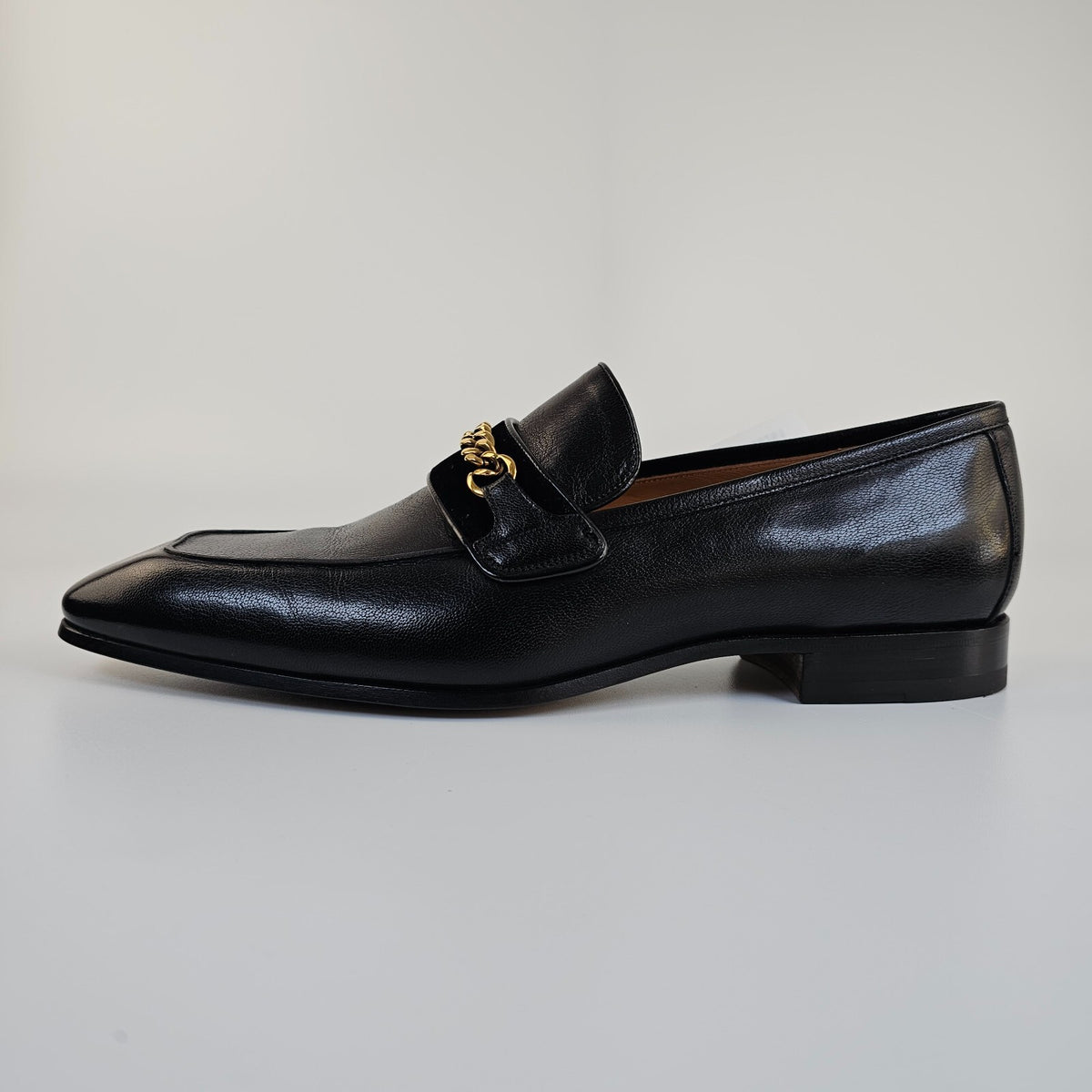 TOM FORD York Black Leather Loafers Size US 11