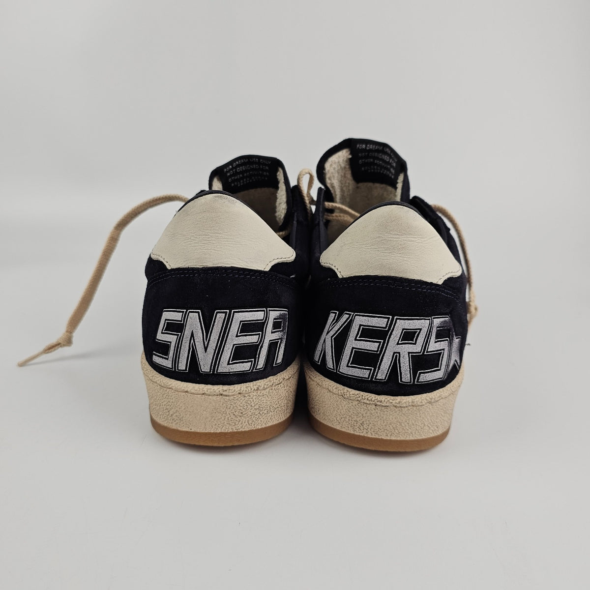 GOLDEN GOOSE Ball Star Men's White/Blue Suede Low Top Sneakers New