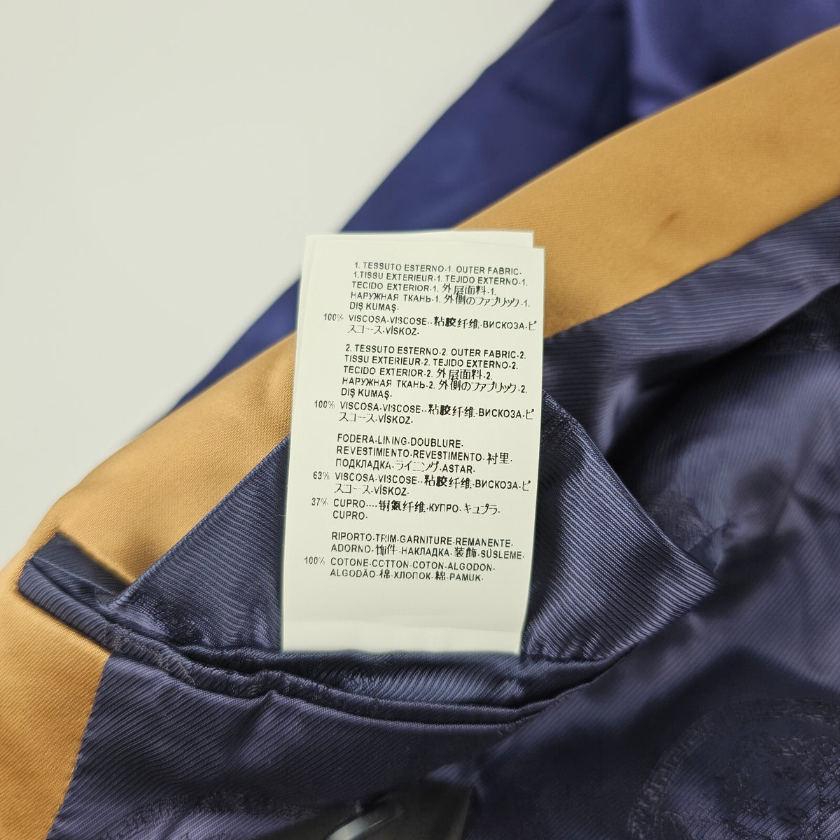 VERSACE Blue Tiger Bomber Jacket Size M (48)