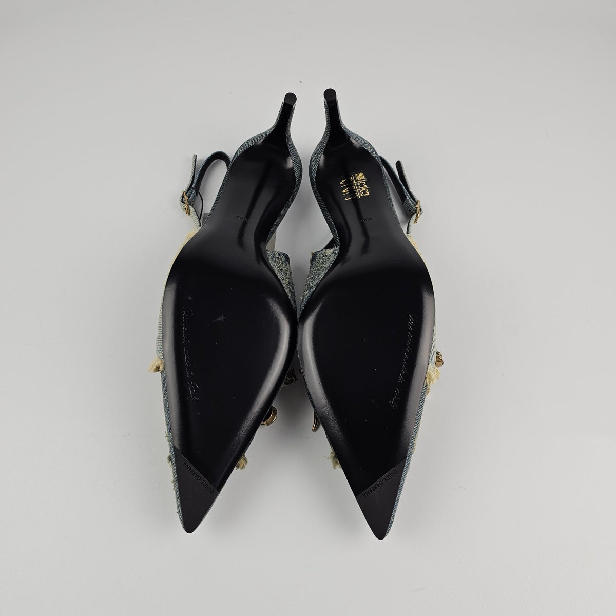 DOLCE&GABBANA Blue Denim 75mm Heel Pumps New & Authentic