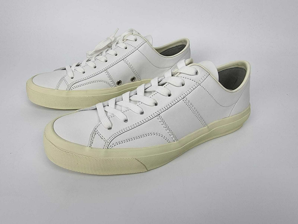 TOM FORD Cambridge White Leather Low Top Sneakers New Size US 9 EU 42