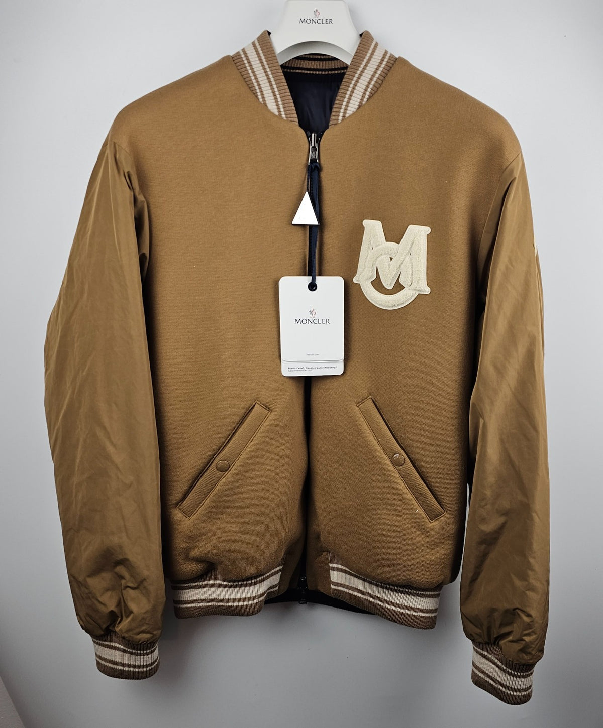 MONCLER Vennes $2290 Men's Camel Beige Reversible Jacket New