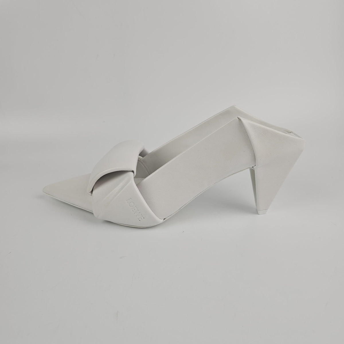 LOEWE Origami Optic White Mules New & Authentic