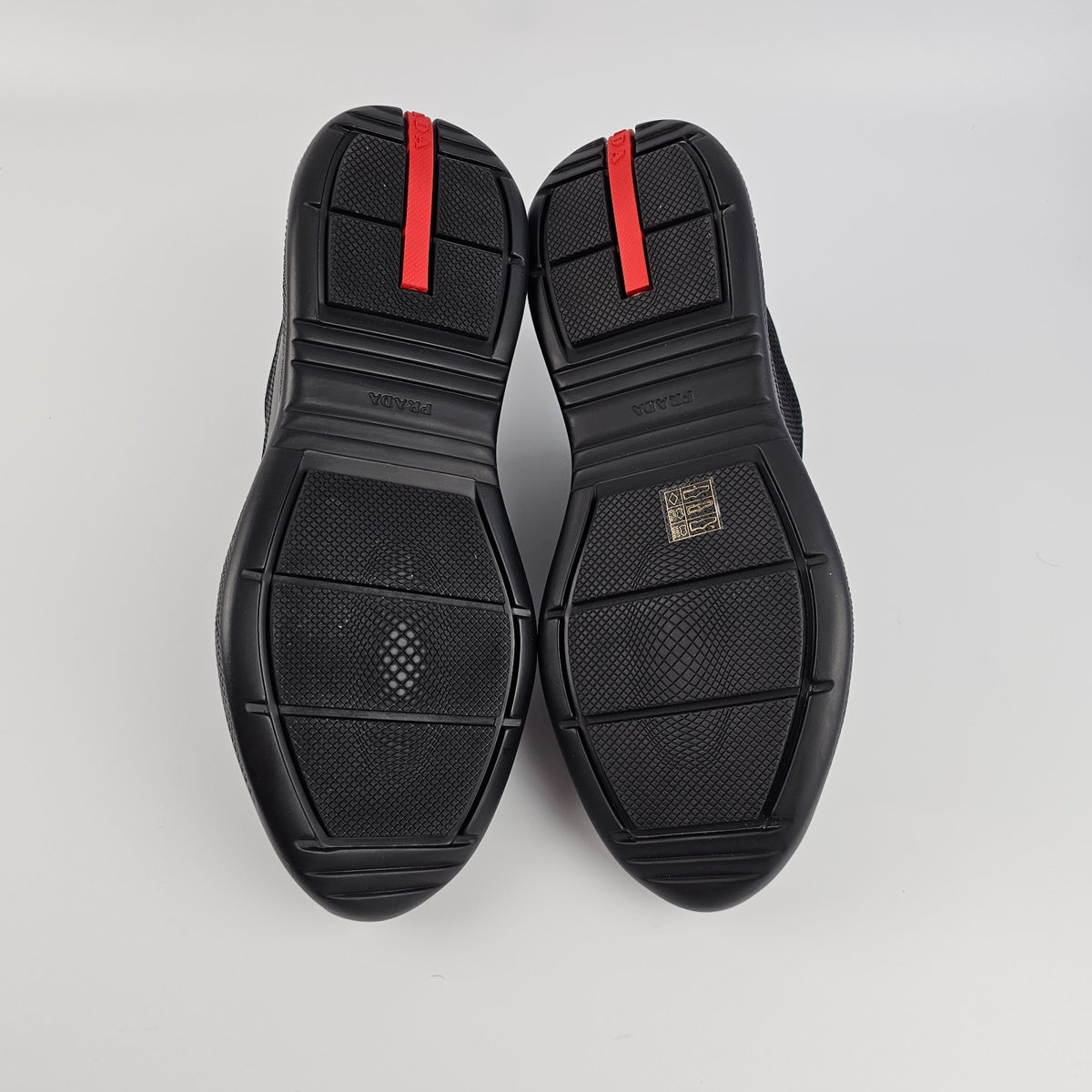 PRADA America's Cup Black Leather Sneakers Size UK 8 US 9