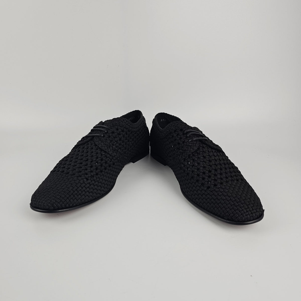 DOLCE&GABBANA Black Crochet Lace-up Shoes New & Authentic