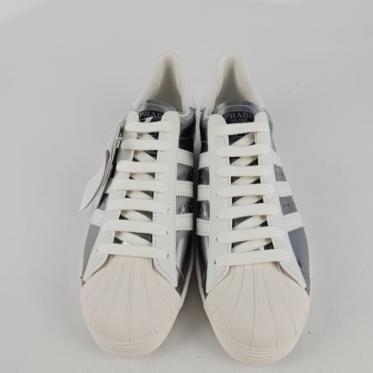 PRADA Men's Silver Sneakers Size US 9 UK 8 1/2 EU 42 2/3 New