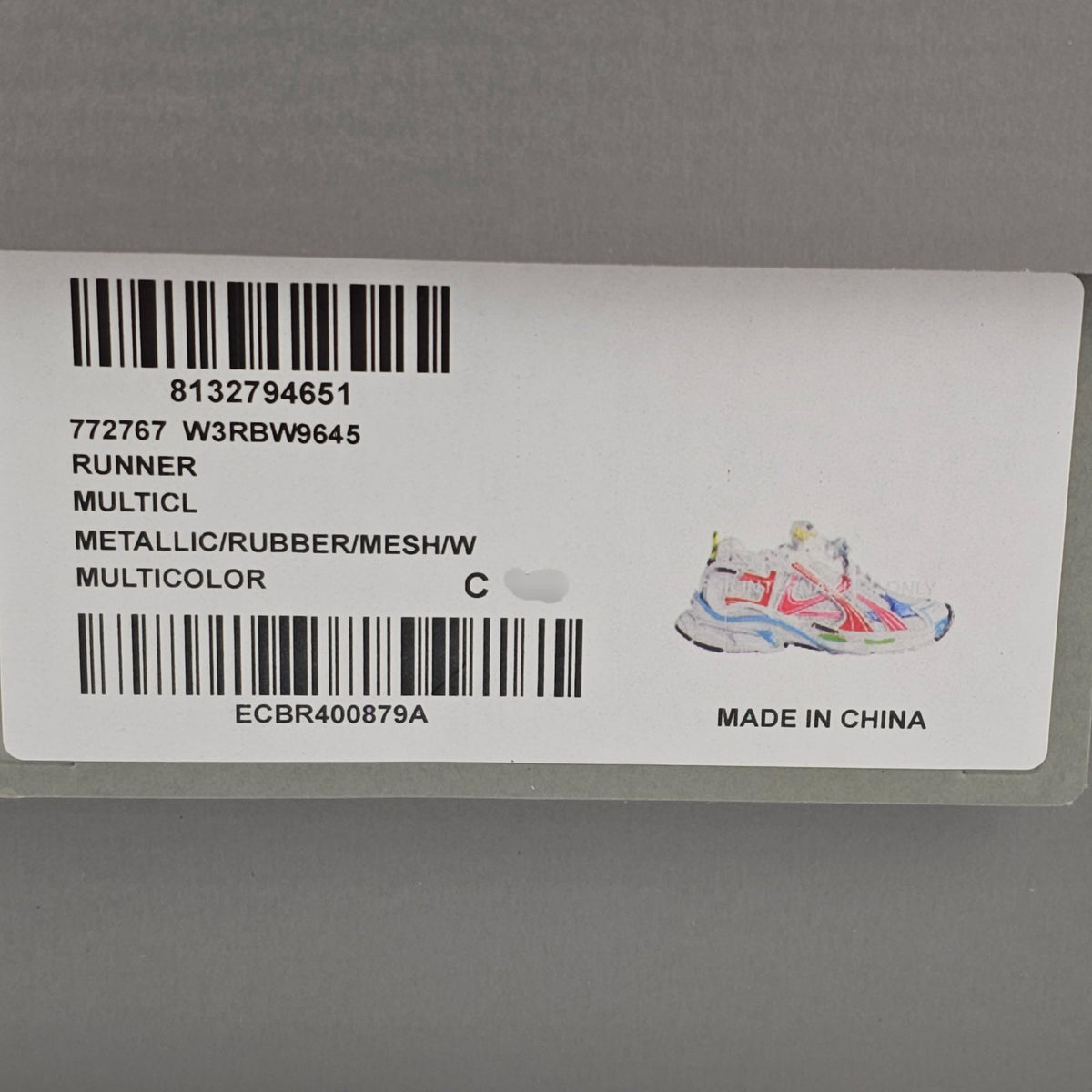 BALENCIAGA Runner $1190 Women's Multicolor Sneakers New & Authentic