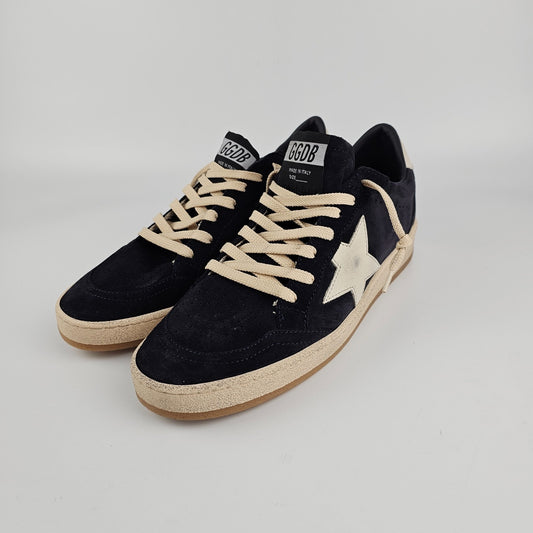 GOLDEN GOOSE Men's Ball Star Navy/White Suede Sneakers New