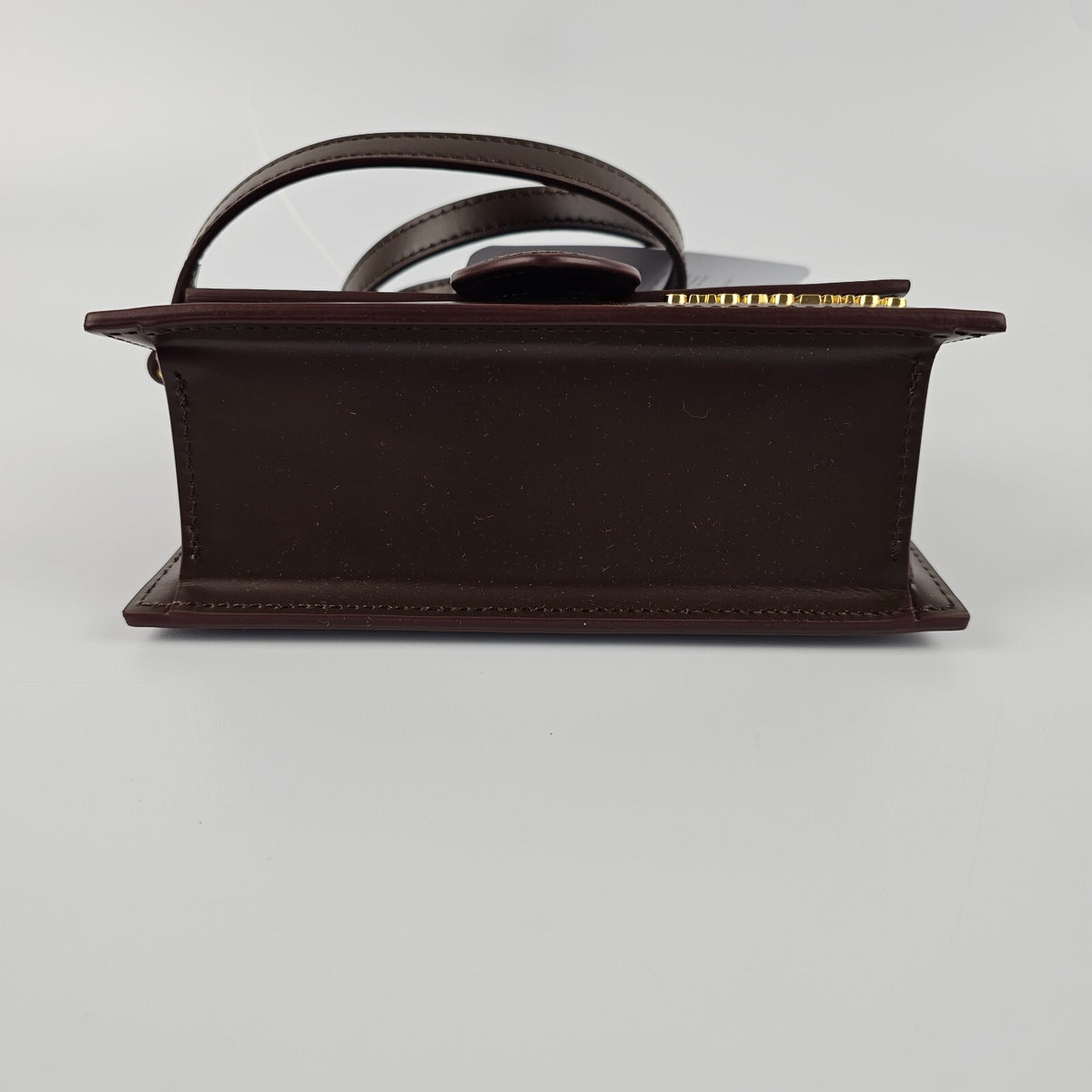 JACQUEMUS The Bambino $820 Brown Leather Flap Small Shoulder Bag New/Authentic