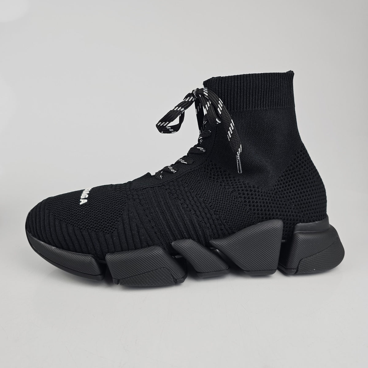 BALENCIAGA Speed 2 Men's Black Laced Sneakers New