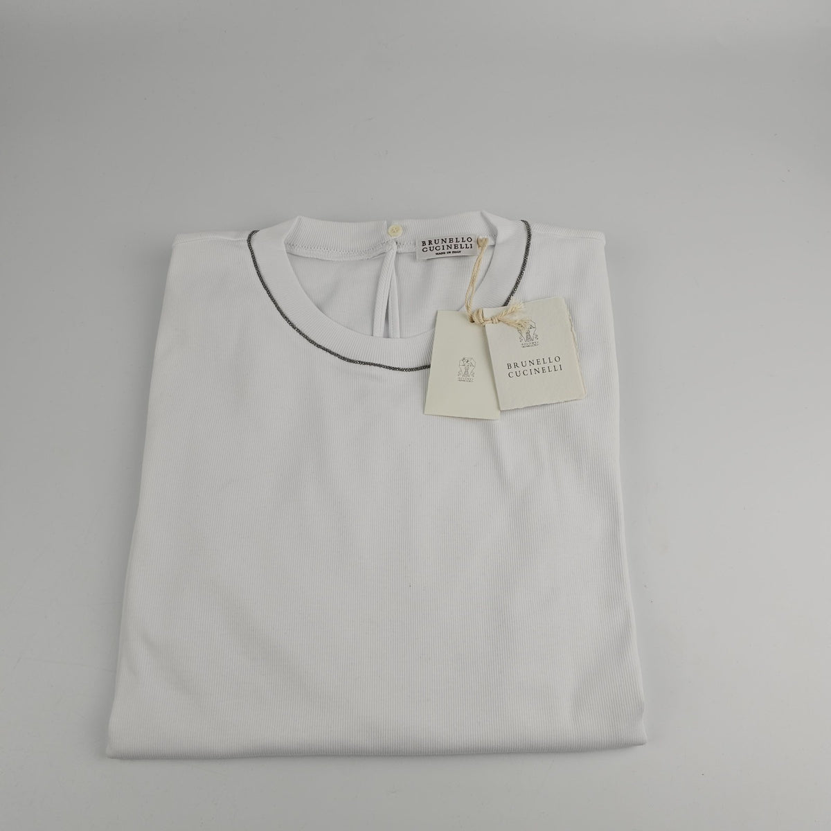 BRUNELLO CUCINELLI White Long Sleeve T-Shirt New & Authentic