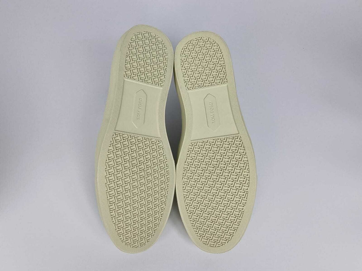 TOM FORD Cambridge White Leather Low Top Sneakers New Size US 9 EU 42