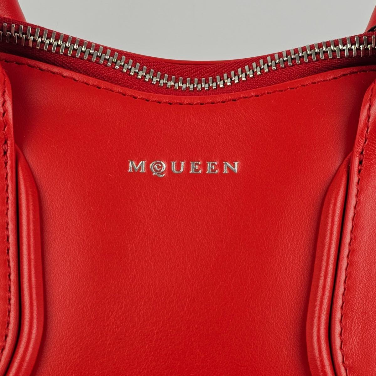 ALEXANDER MCQUEEN Manta Red Leather Top Handle Bag New
