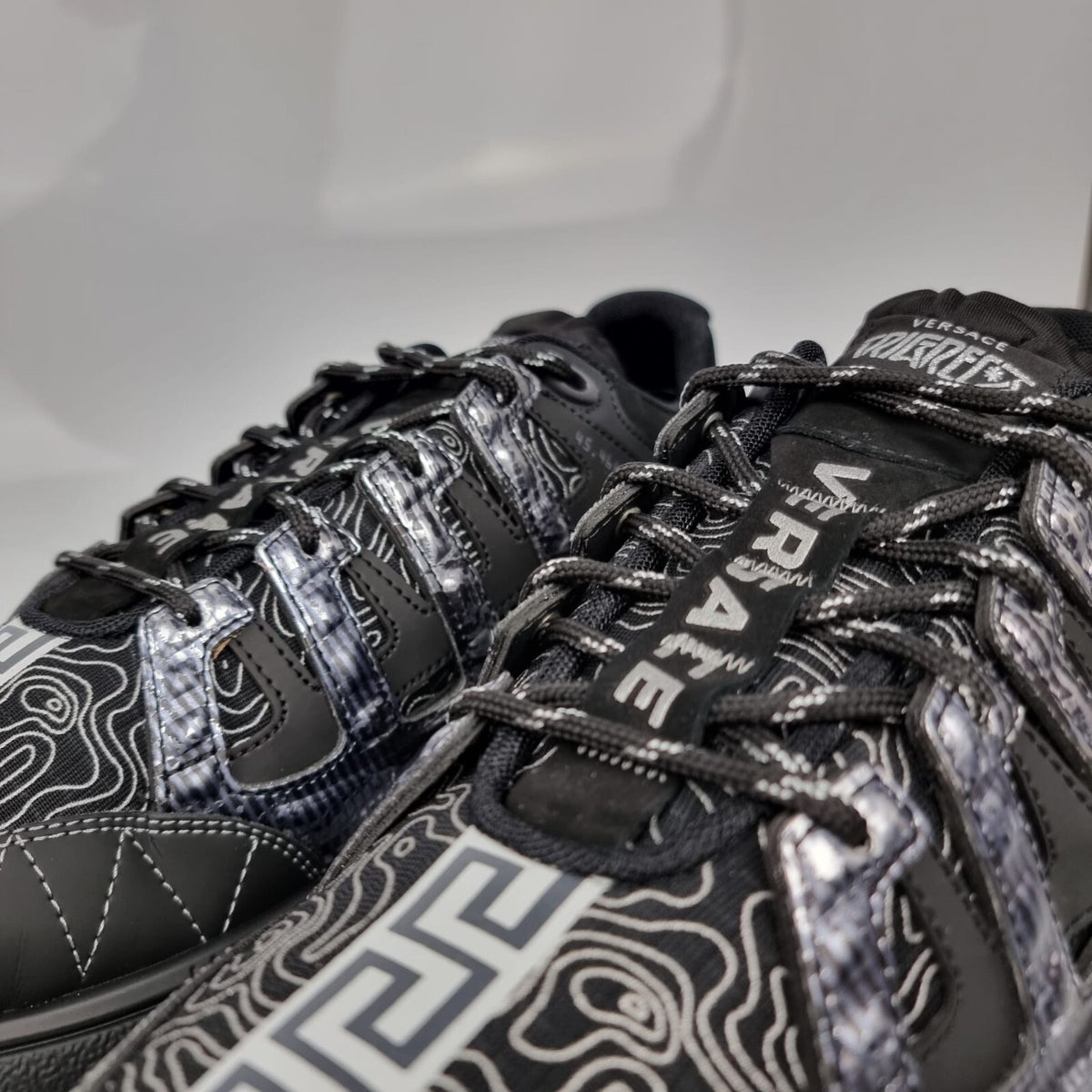 VERSACE Trigreca Black Sneakers New