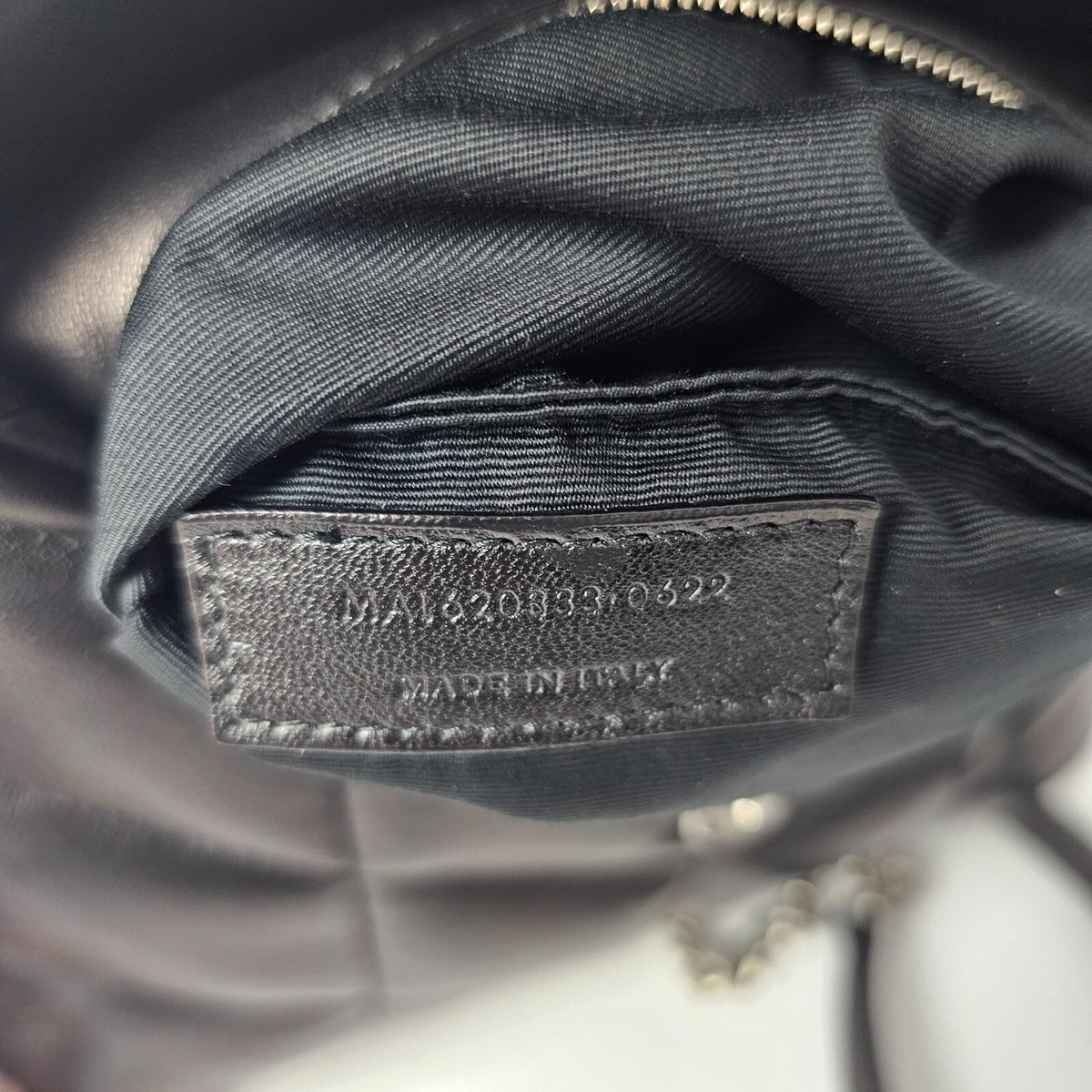 Saint Laurent Toy Puffer $2490 Black/Silver Leather Shoulder Bag New & Authentic