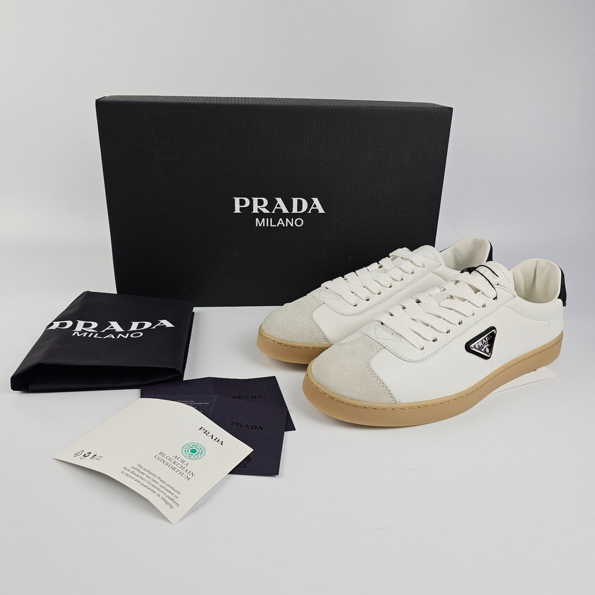 PRADA Lane White Sneakers New & Authentic