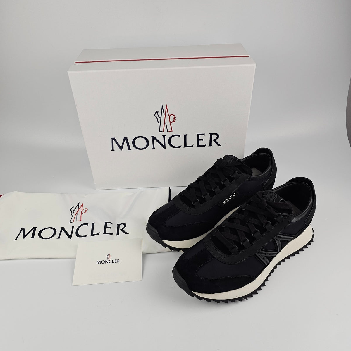 MONCLER Pacey2 $710 Black Sneakers New
