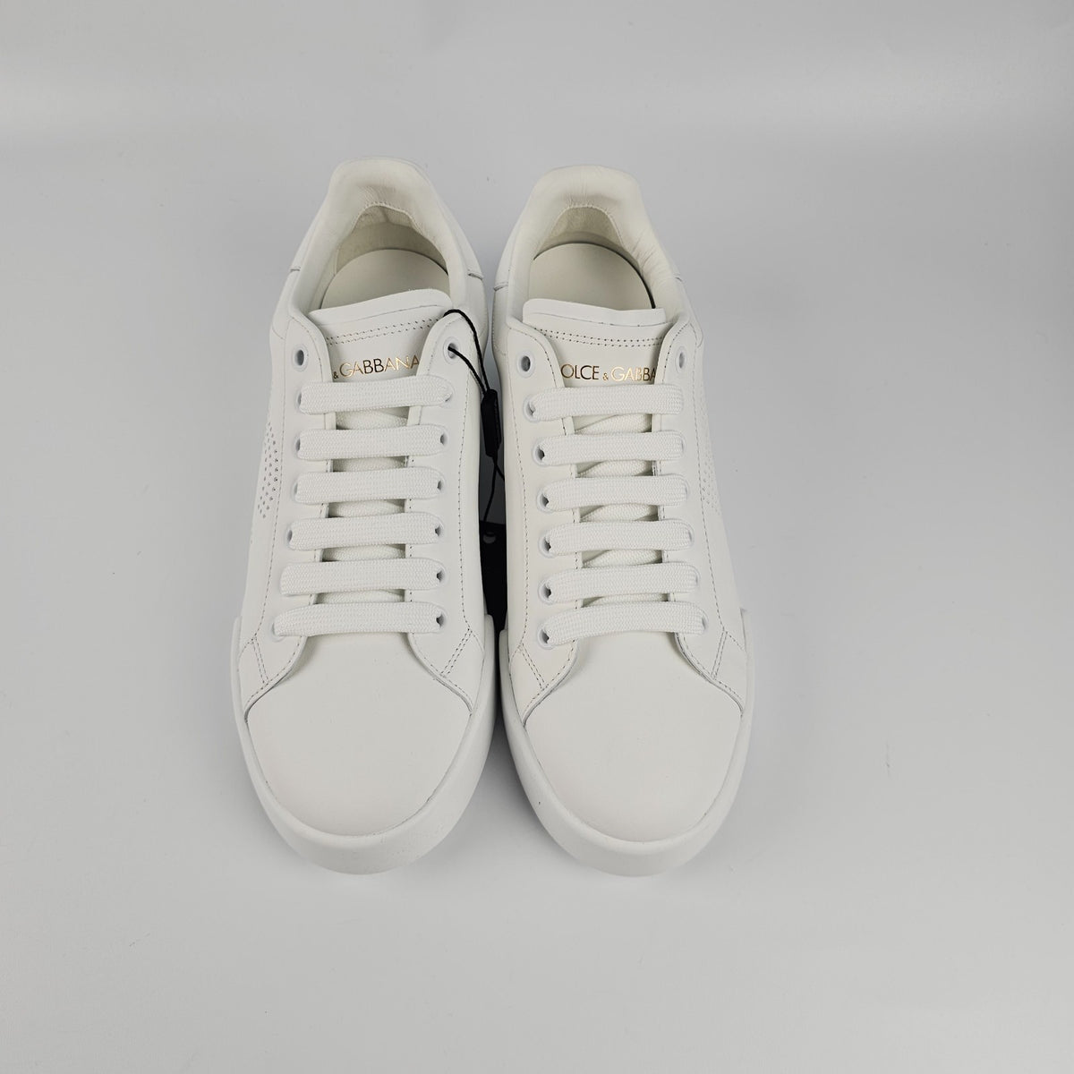 Dolce&Gabbana Portofino $745 Women's White Leather Sneakers New And Authentic