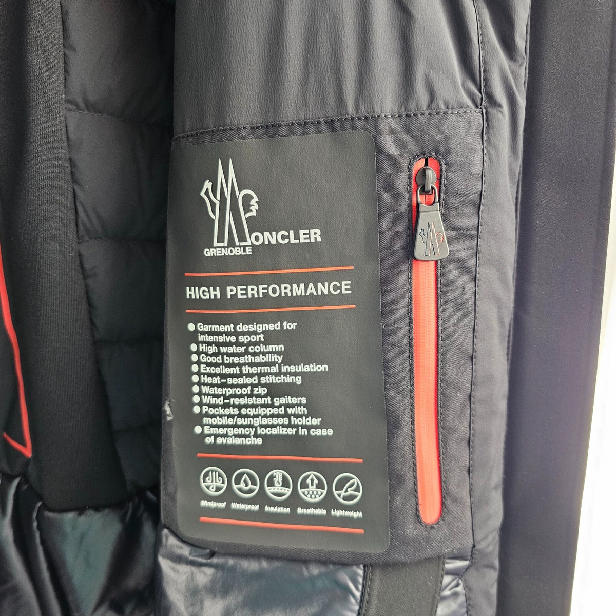 MONCLER GRENOBLE Chanavey Women's Black Padded Ski Jacket New
