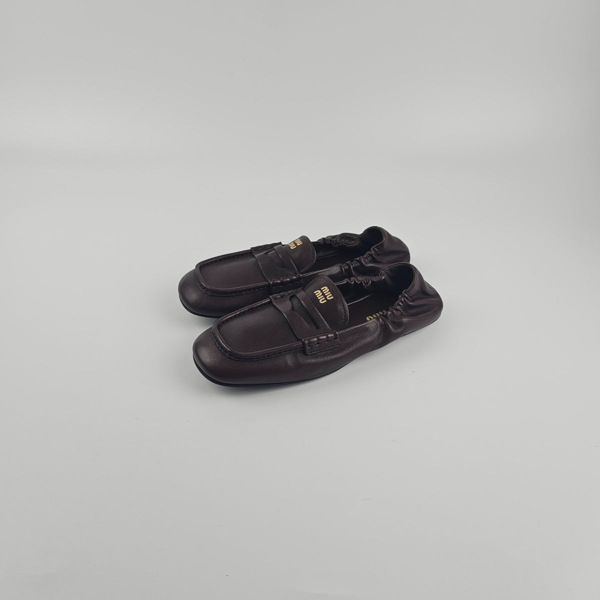 MIU MIU Ruches Radica Leather Loafers New & Authentic