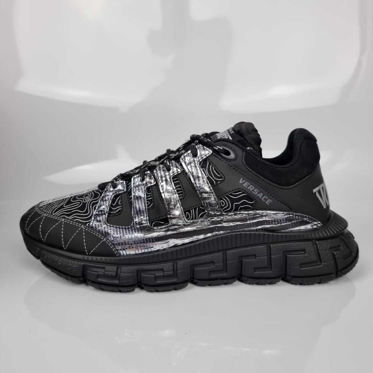 VERSACE Trigreca Black Sneakers New