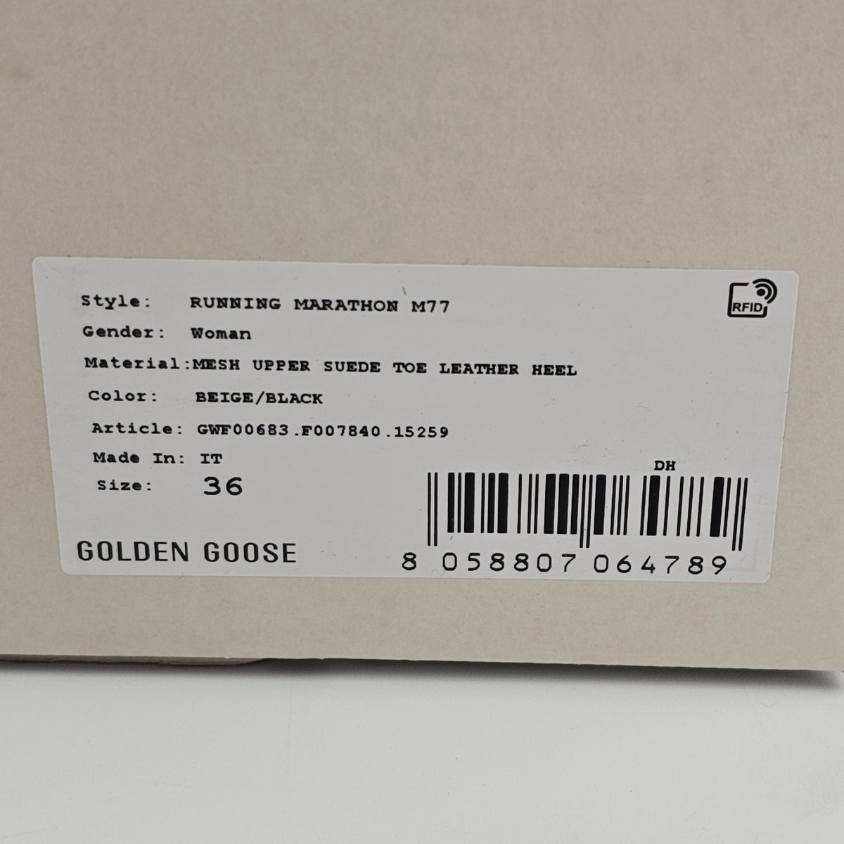 GOLDEN GOOSE Marathon Women's Beige Suede Sneakers New