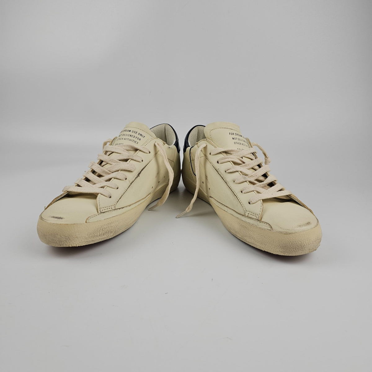 GOLDEN GOOSE Super Star Men's White/Night Blue Sneakers New