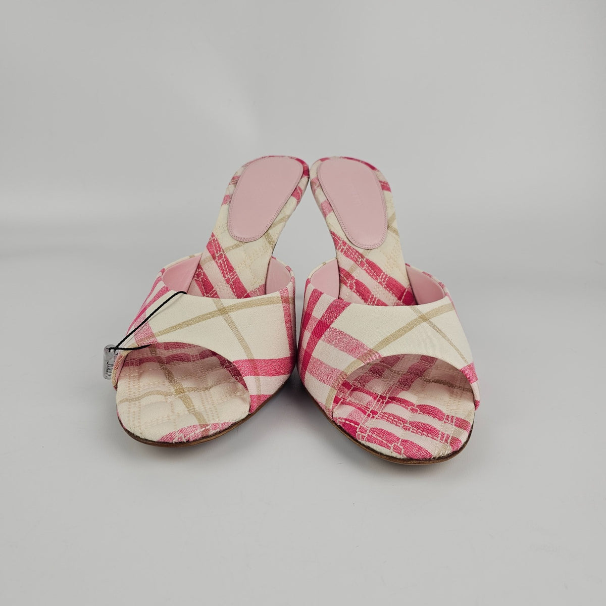 BURBERRY Mews Pink Mules New And Authentic