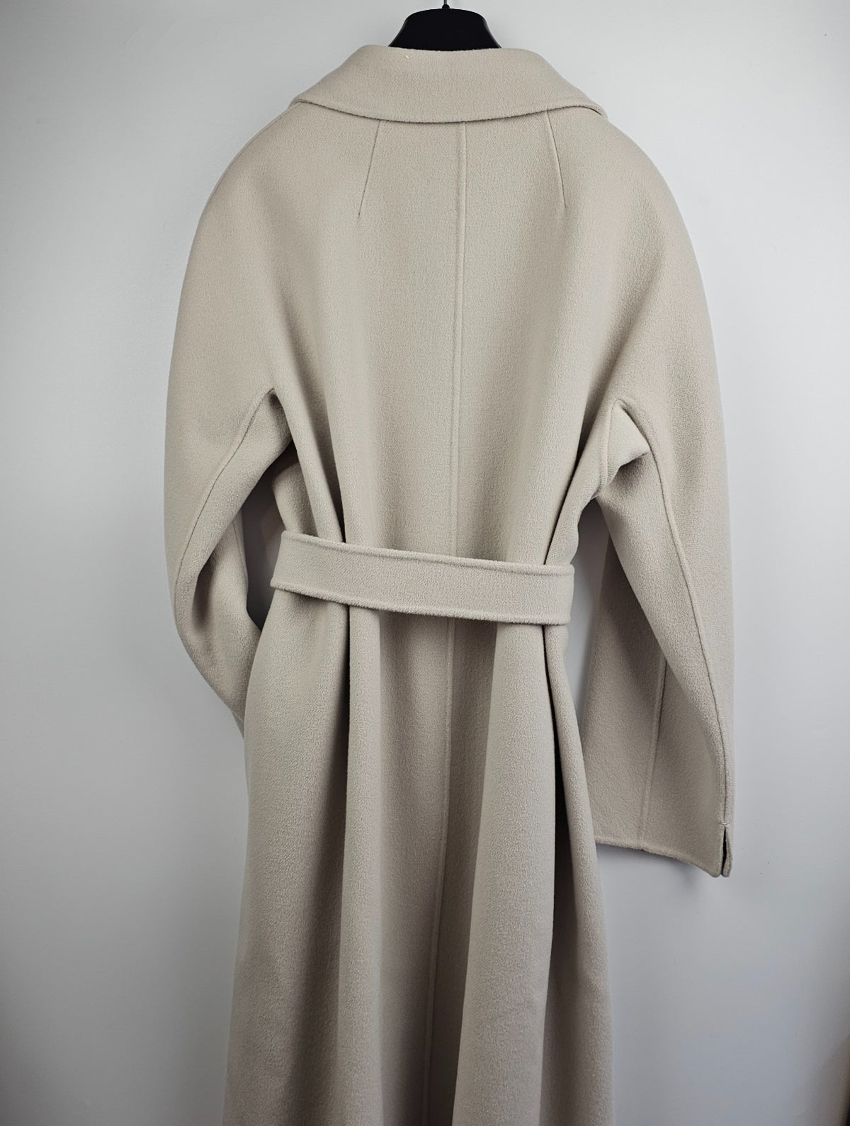 MAX MARA Esturia Belted Marble Gray Wool Long Coat New & Authentic