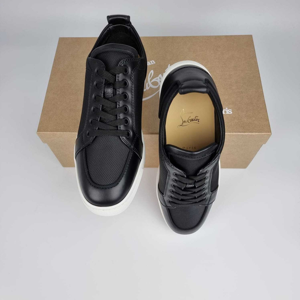 CHRISTIAN LOUBOUTIN Rantulow Black Sneakers New 40.5