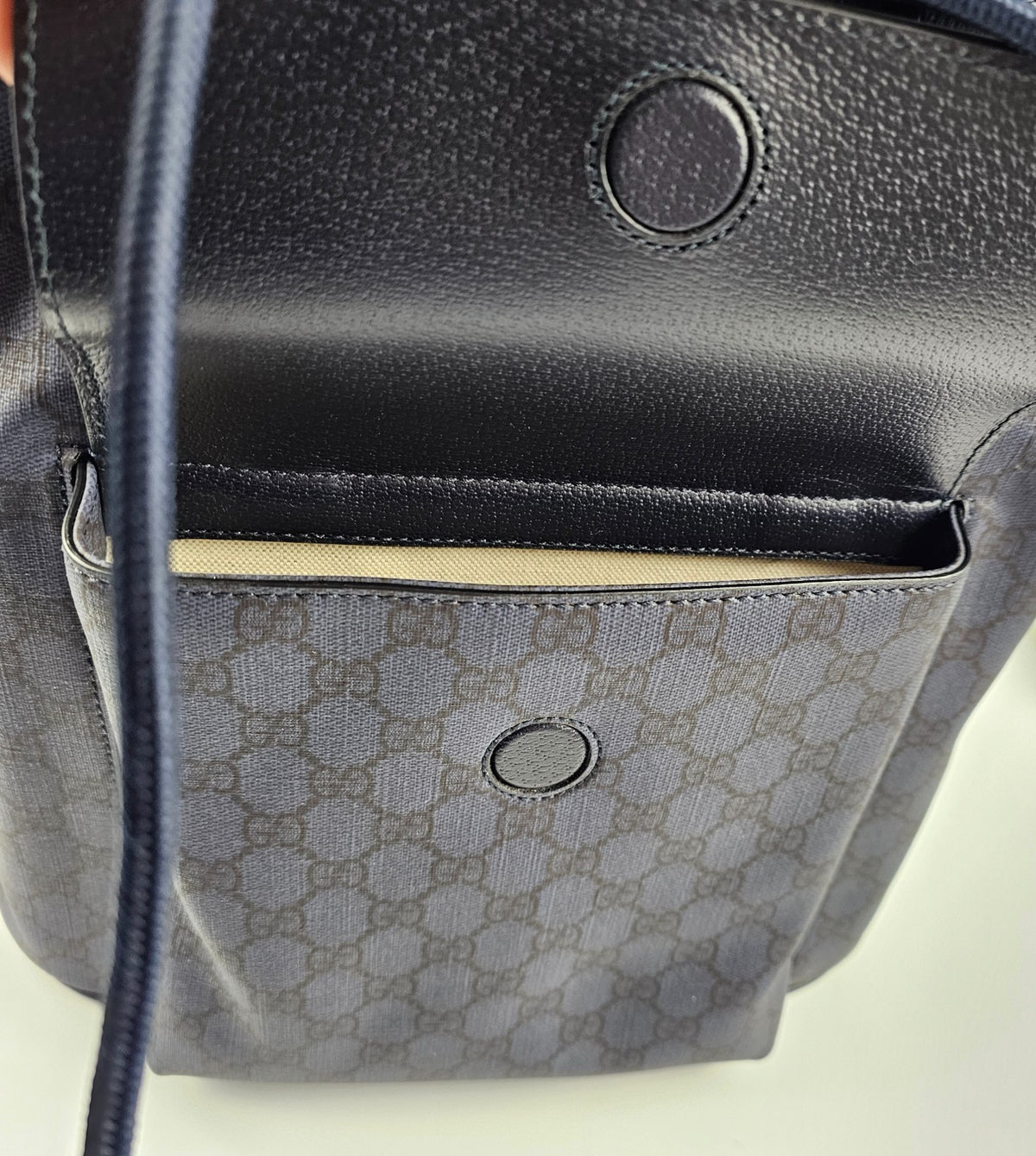GUCCI Ophidia Large $2550 Blue GG Canvas Backpack New & Authentic