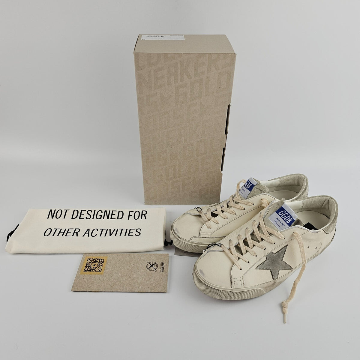 GOLDEN GOOSE Super Star Men's White/Gray Sneakers New